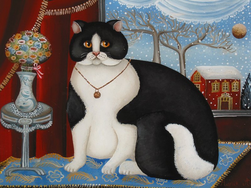 Le Chat un Jour de Neige SOLD