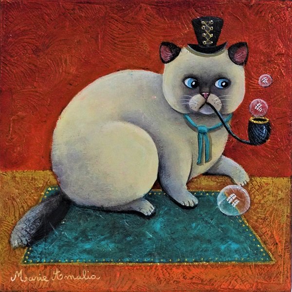 Chat qui fume SOLD - Marie Amalia