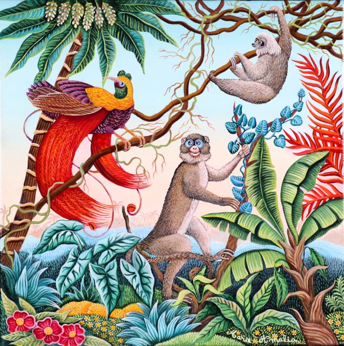 Le grand singe à l’oiseau de paradis