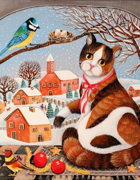 Un chat à noël