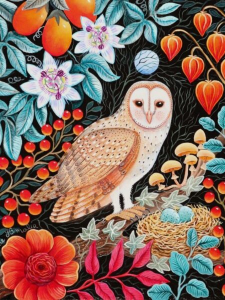 La chouette aux champignons